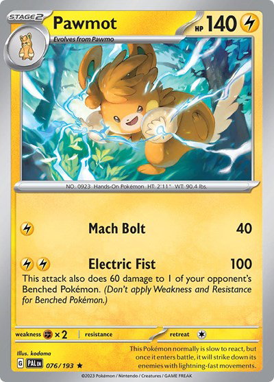 Pawmot 076/193 — Paldea Evolved