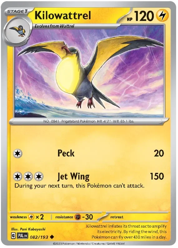 Kilowattrel 082/193 — Paldea Evolved