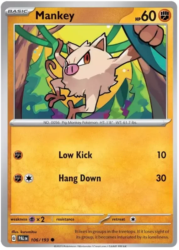 Mankey 106/193 — Paldea Evolved