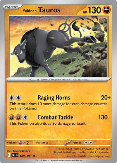 Paldean Tauros 108/193 — Paldea Evolved