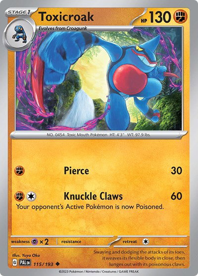 Toxicroak 115/193 — Paldea Evolved
