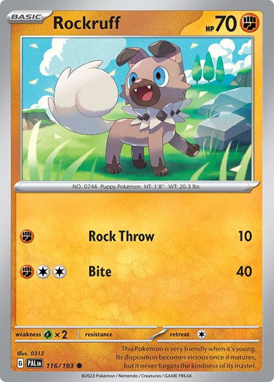 Rockruff 116/193 — Paldea Evolved