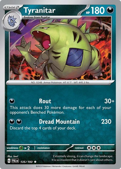 Tyranitar 135/193 — Paldea Evolved