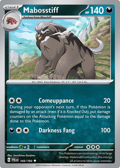 Mabosstiff 143/193 — Paldea Evolved