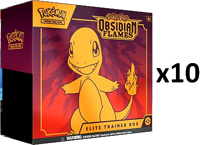 Obsidian Flames Elite Trainer Box Case 