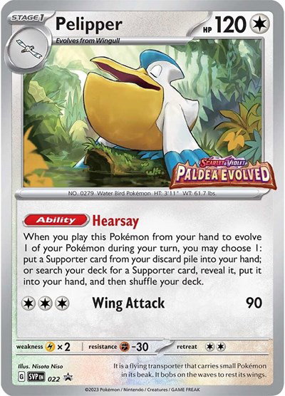 Pelipper (Prerelease) 022 — Scarlet & Violet Promo