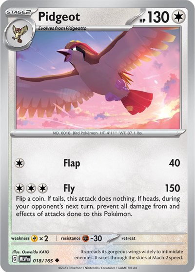 Pidgeot 018/165 — SV: 151