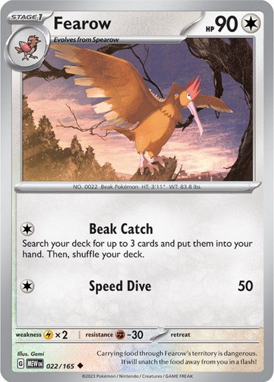 Fearow 022/165 — SV: 151