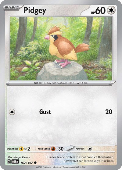 Pidgey 162/197 — Obsidian Flames