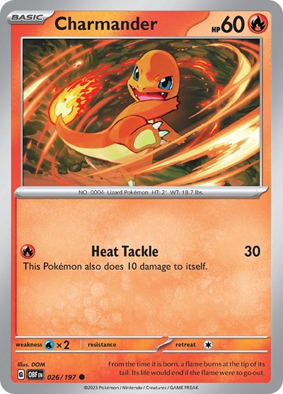 Charmander 026/197 — Obsidian Flames