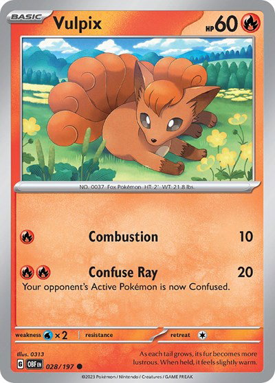 Vulpix 028/197 — Obsidian Flames