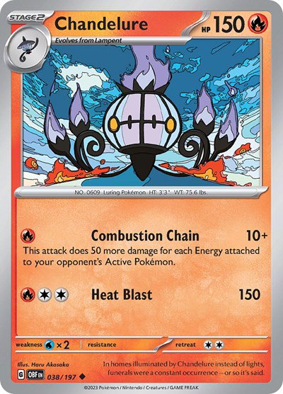 Chandelure 038/197 — Obsidian Flames