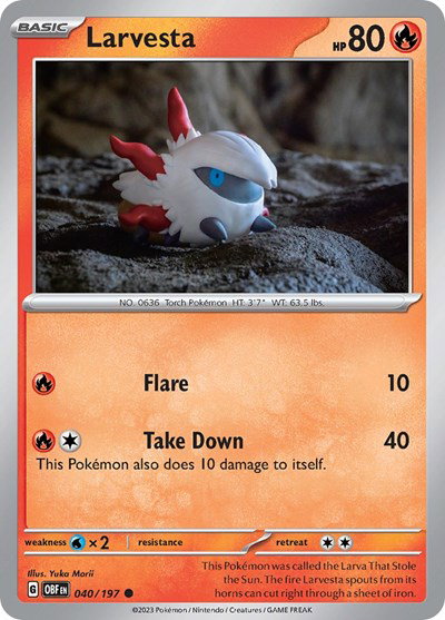 Larvesta 040/197 — Obsidian Flames