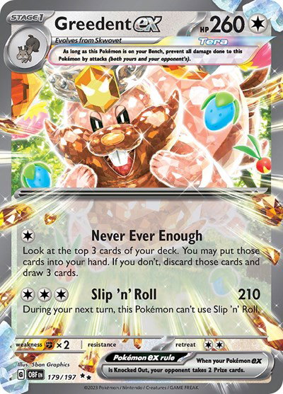 Greedent ex 179/197 — Obsidian Flames