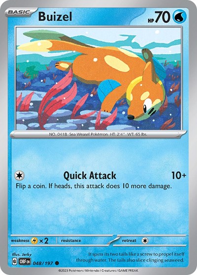 Buizel 048/197 — Obsidian Flames