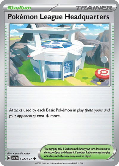 Pokemon League Headquarters - 192/197 - Obsidian Flames Pokemon - Collectr