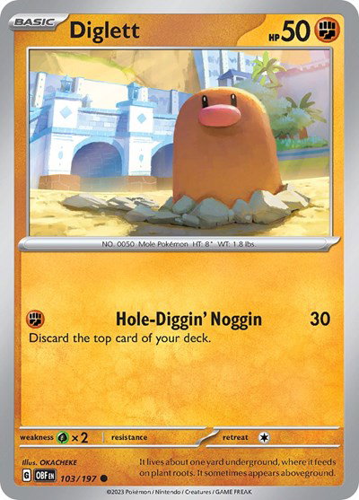 Diglett 103/197 — Obsidian Flames