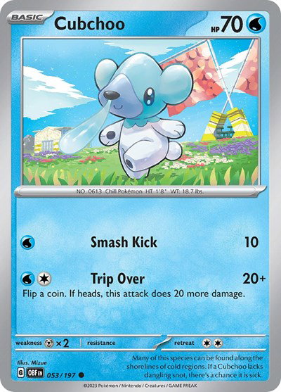 Cubchoo 053/197 — Obsidian Flames