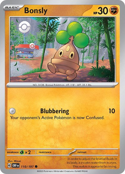 Bonsly 110/197 — Obsidian Flames