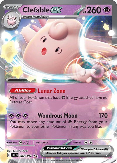 Clefable ex 082/197 — Obsidian Flames