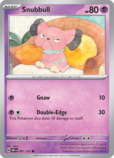 Snubbull 087/197 — Obsidian Flames