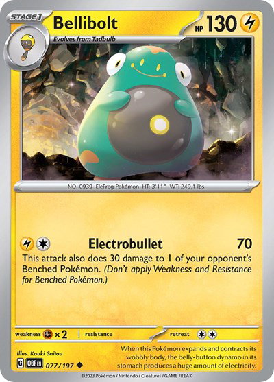 Bellibolt 077/197 077/197 — Obsidian Flames