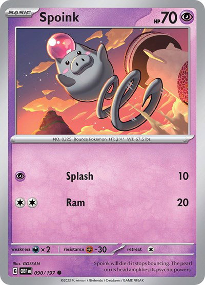Spoink 090/197 — Obsidian Flames