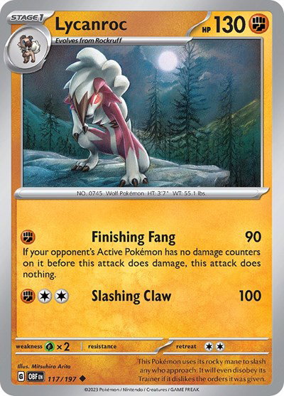 Lycanroc 117/197 — Obsidian Flames