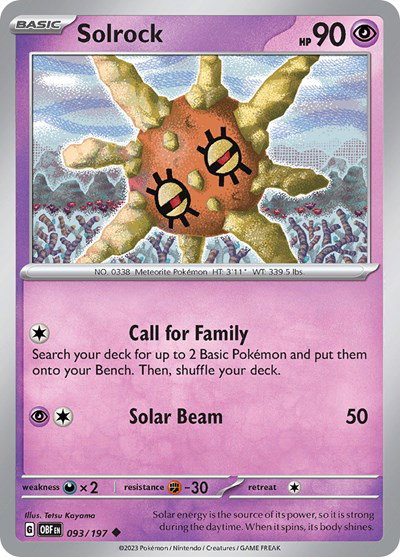 Solrock 093/197 — Obsidian Flames