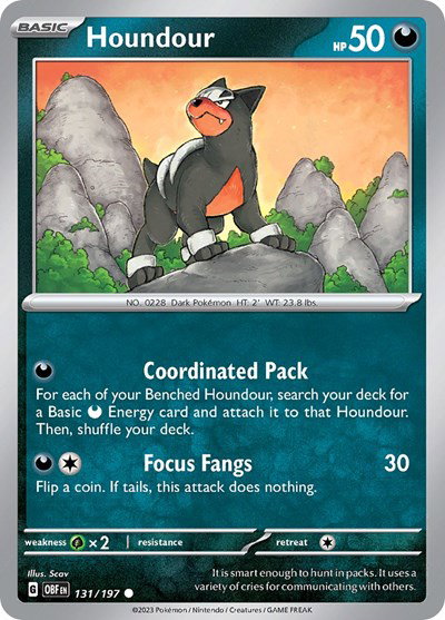 Houndour 131/197 — Obsidian Flames