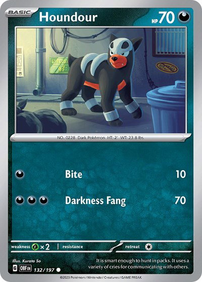 Houndour 132/197 — Obsidian Flames