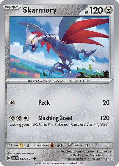 Skarmory 142/197 — Obsidian Flames