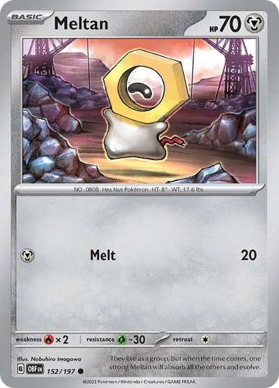 Meltan 152/197 — Obsidian Flames