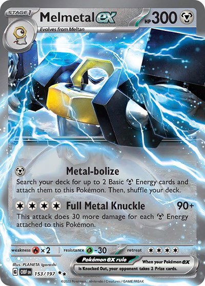 Melmetal ex 153/197 — Obsidian Flames