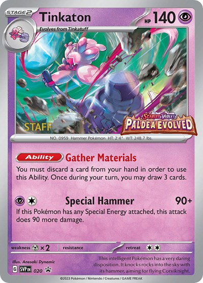 Tinkaton (Prerelease) [Staff] 020 — Scarlet & Violet Promo
