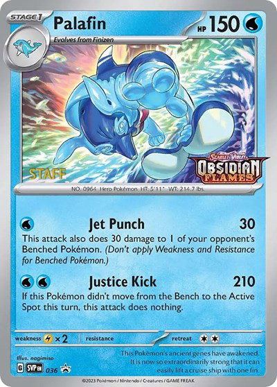 Palafin (Prerelease) [Staff] 036 — Scarlet & Violet Promo