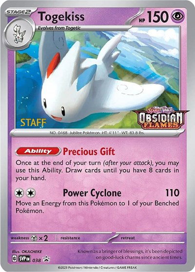 Togekiss (Prerelease) [Staff] 038 — Scarlet & Violet Promo