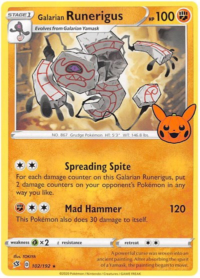 Galarian Runerigus 102/192 — Trick or Trade BOOster Bundle 2023