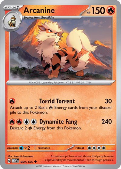 Arcanine 059/165 — SV: 151