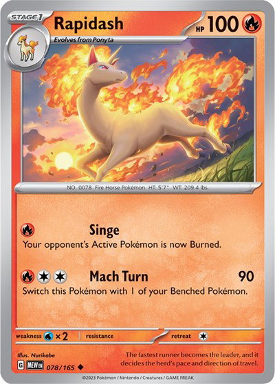 Rapidash 078/165 — SV: 151
