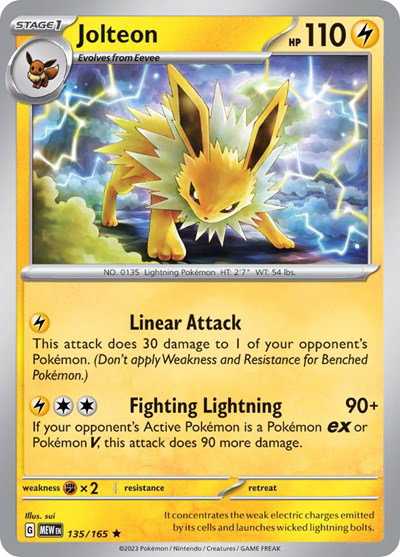 Jolteon 135/165 — SV: 151