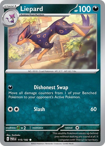 Liepard 115/182 — Paradox Rift