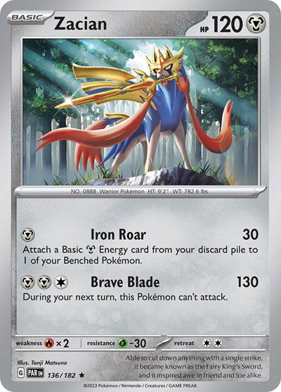 Zacian 136/182 — Paradox Rift