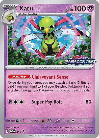 Xatu (Prerelease) 059 — Scarlet & Violet Promo