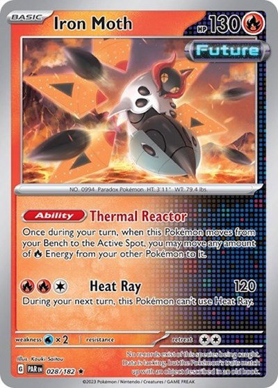 Iron Moth (Cosmos Holo) 028/182 — Scarlet & Violet Promo