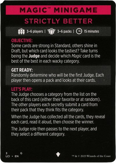 Magic Minigame: Strictly Better 3