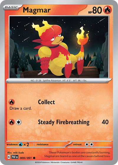 Magmar 009/091 — Paldean Fates