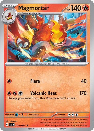 Magmortar 010/091 — Paldean Fates