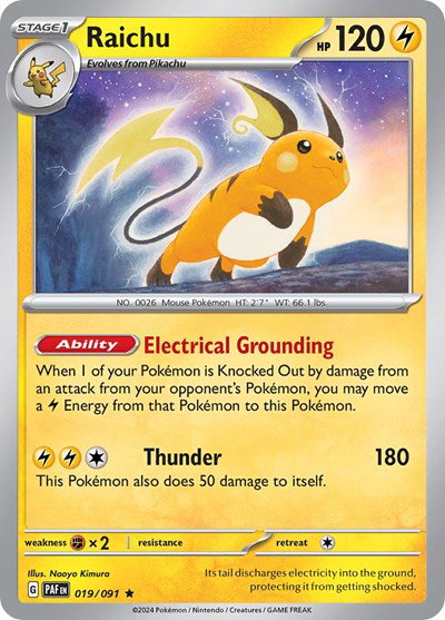 Raichu 019/091 — Paldean Fates