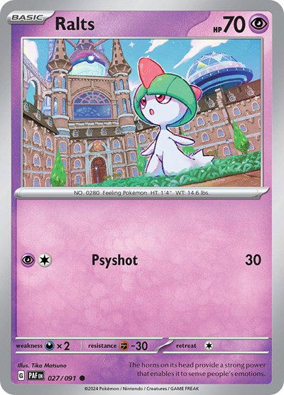 Ralts 027/091 — Paldean Fates